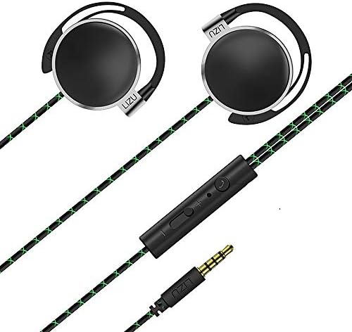 Portable Clip-On Earphones with Microphone – High-Quality Stereo Sound for i Phone & Android – Secure Fit, Call Control, and Sleek Black Design – Ideal for Active Lifestyles and Everyday Use – Exceptional Audio Experience