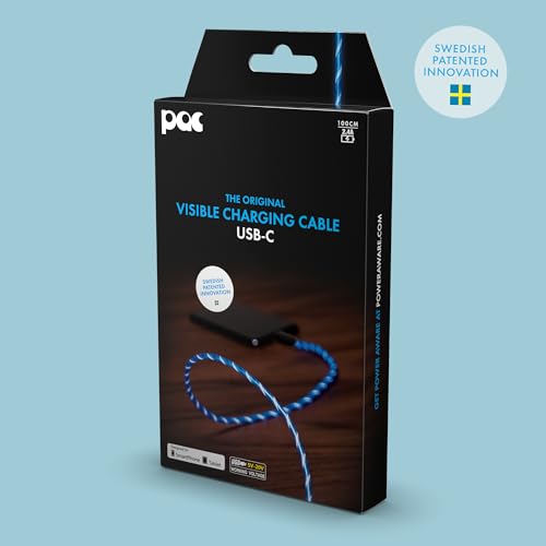 Enhance Your Charging Routine with the Statik Power Aware 3 ft LED Light-Up USB to USB-C Cable – Fast Charge Technology, Visual Status Indicator, Compatible with All Smartphones and Tablets, Durable and Stylish Design for Everyday Use