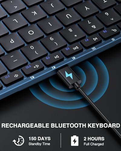 Portable Full-Size Proto Arc Bluetooth Keyboard XK01 – Foldable Wireless Keyboard with Numeric Keypad for i Pad, Tablets, Smartphones, and Laptops – Rechargeable Multi-Device Solution for Windows, i OS & Android – Ultimate Travel Companion for On-the-Go Professionals
