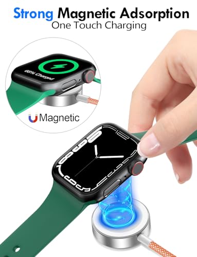 Ultimate 2-Pack Fast Charging Cable Set: Versatile USB A/Type C/Lightning Cables for Quick Charging of Apple Watch & i Phone, 4 FT Length for Seamless Travel Compatibility with i Phone 11-16, i Pad, Apple Watch Ultra & SE, Durable Multi-Device Solution for Enhanced Power Efficiency and Convenience