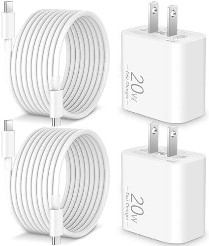 2025 Advanced i Phone 16 e Charger Set – Dual 20 W USB C Wall Adapters with 10 FT Ultra-Long Charging Cable for i Phone 16 Series, i Pad, and More – Unmatched Fast Charging & Enhanced Device Compatibility
