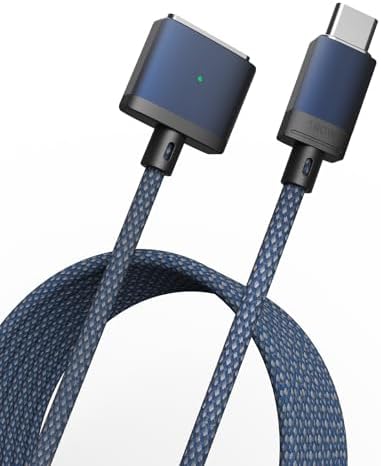 TCIORGRXP 140W USB-C to Magnetic 3-in-1 Cable – Magsafe Compatible for MacBook Pro & Air, 6.6ft – Enhanced Compatibility and Speed