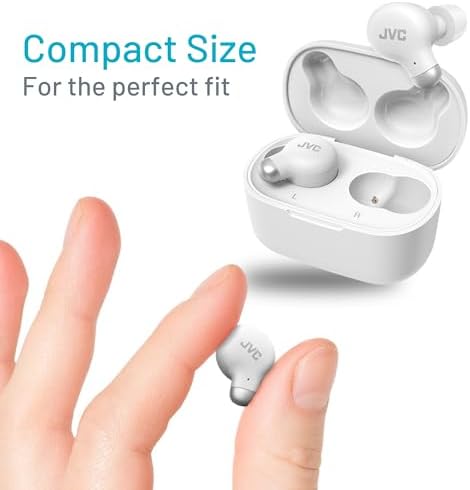 JVC True Wireless Earbuds with Active Noise Cancelling – Bluetooth 5.3 Technology for Seamless Connectivity – Comfortable Fit with S/M/L Memory Foam & Silicone Tips – IPX4 Water Resistant for All-Weather Use – 28 Hours Playback with Compact Charging Case – Versatile Compatibility for Music and Calls