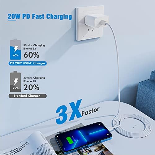 10 FT Apple MFi Certified Fast Charging Cable – Extra Long USB C to Lightning Connector for i Phone & i Pad – Rapid PD Power Delivery for Maximum Efficiency with i Phone 14 Pro Max/Plus, 13 Pro/Mini, 12, 11, X – Durable, Flexible, and Tangle-Free Design for Ultimate Charging Convenience