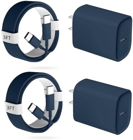 Unlock Rapid Charging Efficiency with the 20 W USB-C Power Adapter and 10 ft Cable – Ideal for i Phone 16, 15 Pro, and Galaxy S24 for Ultimate Portability and Convenience