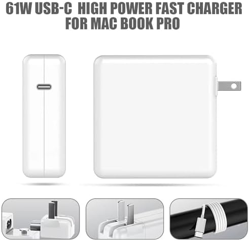 High-Efficiency 140 W Ga N Charger for Mac Book Pro & Air | Compatible with M1, M2, M3, M4, and Other USB-C Devices | Compact & Portable Design with Smart Power Management for Ultimate Charging Safety