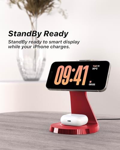 Ultimate 3-in-1 Mag Safe Charging Station for Apple Devices – Fast Wireless Charger for i Phone 16/15/14/13/12, Air Pods & Apple Watch with USB-C Compatibility – Sleek, Space-Saving Design for Home and Office Use
