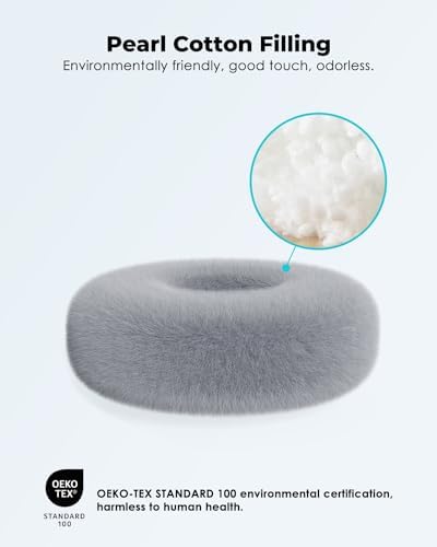 Viozon 360° Adjustable Tablet Stand Pillow in Pink – Plush Fabric Holder for 4.7″-13″ Devices, Perfect for i Pad, i Phone, Samsung, Google, and Kindle – Versatile Bedside Companion with Detachable Snack Bowl for Ultimate Comfort and Convenience