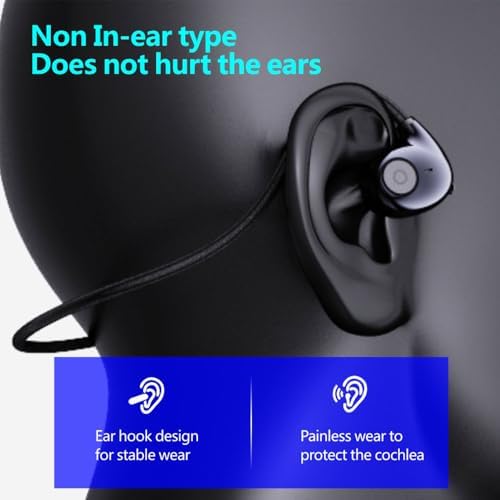 IHAO Ultra-Light Bone Conduction Bluetooth Headphones with Built-In MP3 Player – Open-Ear Ergonomic Earbuds for Active Lifestyles, Perfect for Cycling, Running, and Skiing – Sweat-Proof, Comfortable Fit with Exceptional Sound Clarity and Surround Awareness