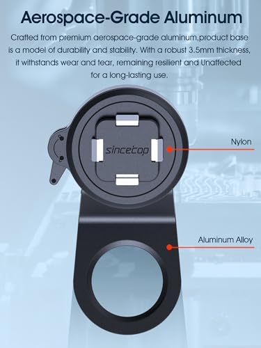 sincetop Quad Series Phone Holder for Bikes & Motorcycles – Premium Aluminum Handlebar Mount with Quick Lock Mechanism – Universal Fit for Mountain, Road, E-Bikes & Scooters – Securely Accommodates All Phone Sizes for Seamless Navigation and Hands-Free Experience