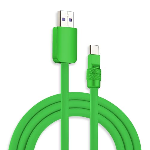 Chubbycable Chubby 2.0 Premium Fast Charging Cable – 240 W Power Delivery, 4.9 ft Type-C to Type-C Silicone Cord, Tangle-Free Design in Eye-Catching Red for Optimal Data Transfer and Enhanced Durability