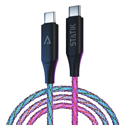 Durable 10 FT USB C Charging Cable for Apple Devices – Statik Durabraid 27 W Fast Charger for i Phone 14 Pro Max, High-Speed Data Transfer with Premium Nylon Braided Design, Enhanced Flexibility and Longevity for Everyday Use