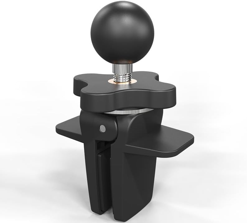 Universal Car Air Vent Phone Holder Clip – Adjustable Metal Hook with Triangular Stabilizing Foot – Optimized for Wireless Charging Compatibility – Effortless Hands-Free Navigation – 0.67-Inch Joint Ball for Superior Fit – Enhance Driving Safety and Convenience with Reliable Phone Access
