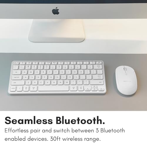 Upgrade Your Mac Experience with the Macally Bluetooth Keyboard – Premium Wireless Typing Solution for Mac Book Pro, i Mac, i Pad & PC – Ergonomic Design & Long-lasting Rechargeable Battery for Seamless Productivity