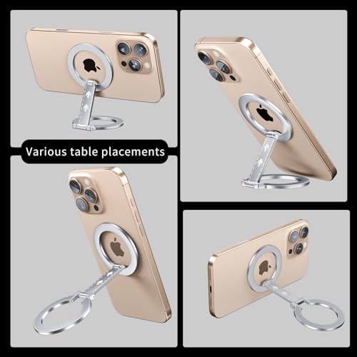 Mag Safe Universal Phone Grip & Kickstand for i Phone 12-16 Pro Max – Versatile Double-Sided Magnetic Holder for Secure Handling & Hands-Free Viewing in Gym, Kitchen & Beyond – Sleek Black Silicone Design for Stylish Convenience and Optimal Performance
