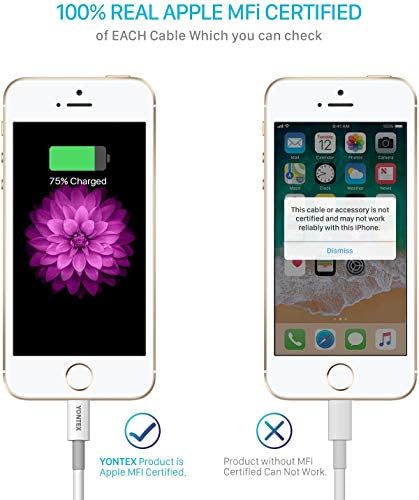 Revolutionary 6.6 ft Lightning Cable for i Phone & i Pad – MFi Certified Fast Charging & Data Transfer Solution for All Apple Devices Including i Phone Xs, XR, 8, 7, 6, Plus Models & i Pad Air – Durable, Flexible & Reliable Performance for Everyday Use