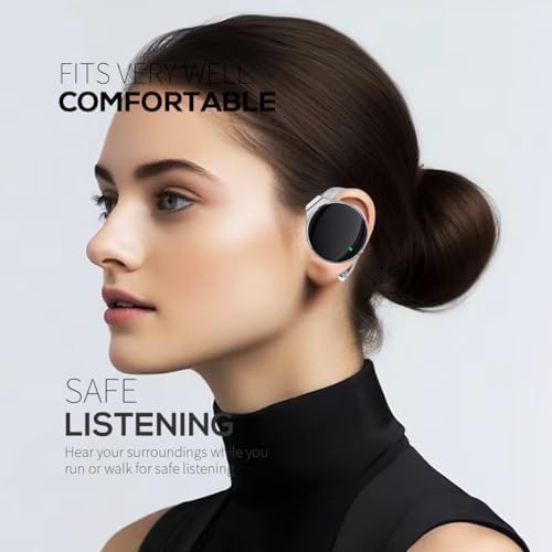 Transform Your Audio Journey with Advanced Wireless Open Ear Headphones – Exceptional 52-Hour Battery Life, Cutting-Edge Bluetooth 5.4 Connectivity, Ergonomic Over-Ear Hooks & Dual-Microphone Clarity – Ideal for Active Lifestyles, Workouts, and Seamless Multi-Device Use