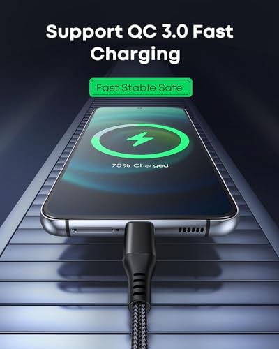 20 FT Extra-Long USB C Charging Cable – High-Speed Nylon Braided Cord for Mac Book, PS5, Nintendo Switch & More – Flexible, Durable, Tangle-Resistant Design for Effortless Connectivity and Rapid Data Transfer