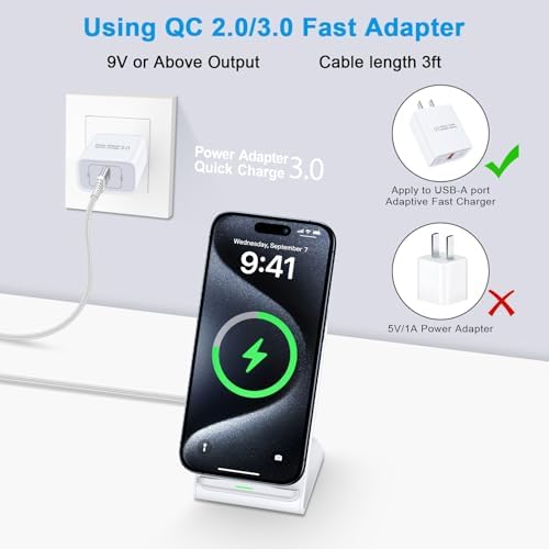 Samsung 15 W Wireless Charging Stand – Fast Charge Your Galaxy S25, S24, S23, S22, S21, S20 & Google Pixel Models with Enhanced Compatibility and Sleek Design for Effortless Power Delivery and Viewing Convenience