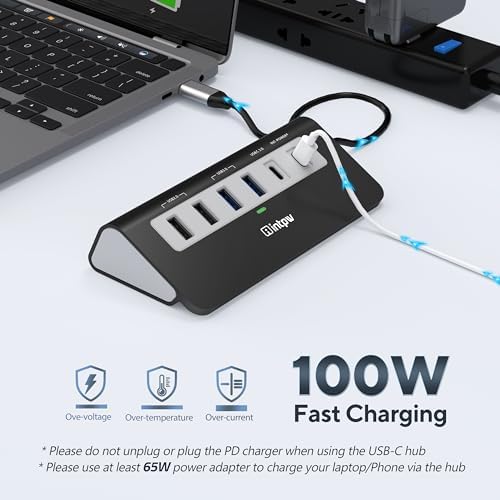 Transform Your Digital Workspace with a Multifunctional 9-in-1 USB-C Docking Station – 4 K HDMI for Crystal-Clear Displays, 100 W PD Fast Charging, and High-Speed Data Transfer (5 Gbps) – Includes 3 Type-A/C Ports, 2 Type-A 2.0 Ports, and SD/TF Card Reader – Premium Aluminum Hub Ideal for Mac Book, i Pad, and i Phone Users – Compact, Stylish, and Perfect for Travel Connectivity!