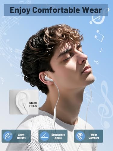 Elevate Your Audio Experience with LCdaymini USB C Earbuds – Premium Wired Headphones for i Phone 16, i Phone 15 Pro Max, Samsung Galaxy S25/S24/S23 Ultra & Google Pixel 9/8 – Immerse in High-Fidelity Sound, Enjoy Effortless Call Management with In-Line Microphone, Convenient Volume Control, and Ultra-Lightweight Design for All-Day Listening Comfort
