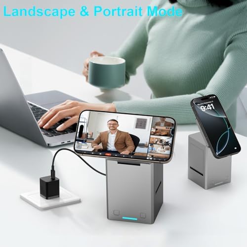 Advanced 25 W 3-in-1 Wireless Charging Station for Apple Devices – Space-Saving Auto Expand/Collapse Mag-Safe Stand for i Phone 16/15/14 Series, Apple Watch, and Air Pods – Compact Travel Charger Dock in Metal Gray with Enhanced Safety Features and Fast Magnetic Charging