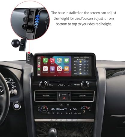 Car Phone Holder for 2021-2024 Nissan Armada, 360° Rotation, 12.3 inch Screen Fixed Clip, Auto Accessories Navigation Bracket, Interior Decoration Mobile Phone Mount – Enhanced Compatibility and Speed
