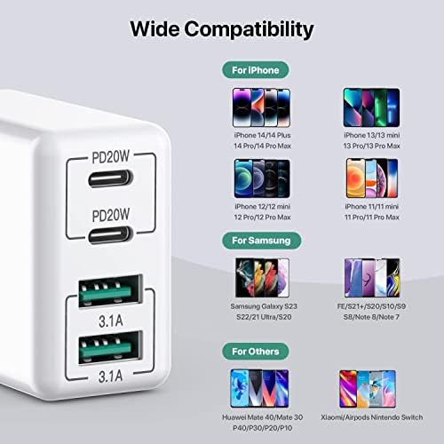 Revolutionize Your Charging Routine with Our 4-Port USB Wall Charger – Ultra-Fast QC 3.0 Adapter for i Phone 12-15, LG, Google Pixel & More – Compact, Reliable Power Solution for Home and On-the-Go Charging