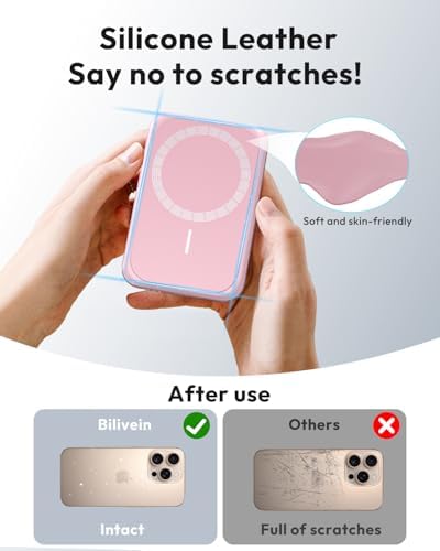 Sleek Pink Magnetic Power Bank for i Phone – 10000 m Ah with 15 W Wireless Charging & 20 W USB-C Fast Charge – Ultimate Portability for i Phone 16/15/14/13/12 Series – Effortless One-Handed Operation for Travel Enthusiasts and Daily Adventurers – Strong 10 N Magnetic Force for Secure Attachment – Perfect for On-the-Go Charging