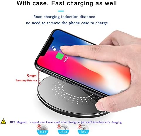 Ultra-Fast 30 W Wireless Charging Pad – Sleek Qi-Certified Charger for Samsung Galaxy S22/S21/S20 & i Phone 14/13/12/11 Series – Lightweight, Portable Design with Non-Slip Surface & Safety Features for Effortless Power Delivery