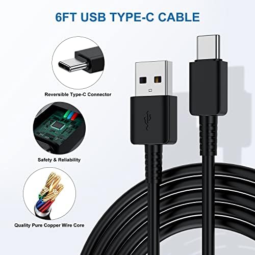 Ultra-Fast Type C Charger Duo: 2-Pack USB-C Wall Charger Blocks with 3 ft Charge Cables for Rapid Power Supply to Samsung Galaxy S8/S9/S10 Series, Note 8/9/10, Google Pixel 3 and More – Optimal Performance and Versatility for Android Devices
