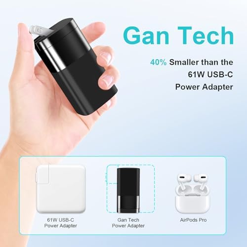 Experience Unmatched Power and Portability with the 65 W Ga N USB-C Charger for Microsoft Surface Devices – Ultra-Compact, High-Speed Charging Solution for Surface Pro, Go, and Laptop Series – Features 6 ft Durable Nylon Cable for Optimal Connectivity – Advanced Multi-Protocol Support Ensures Compatibility with All Your Devices, Including Smartphones and Tablets – Perfect for Home Use and Travel with 50% Size Reduction Compared to Standard Chargers – Enjoy Rapid Charging with Cutting-Edge Ga N Technology – UL Listed for Maximum Safety Assurance – Ideal for Professionals on the Move Seeking Speed and Reliability in a Sleek Black Design – Elevate Your Charging Experience and Enhance Device Performance with This Versatile Charger, Supporting Multiple USB-C and USB-A Protocols for All Your Power Needs.