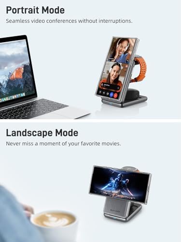 Ultimate 3-in-1 Magnetic Wireless Charger for Samsung – Foldable Mag Safe Charging Station for Galaxy S25 Ultra/S24, Galaxy Watch Ultra/7, and Galaxy Buds – Effortless One-Click Ejection Design – Enhanced Durability with Metal Spring Technology – Travel-Ready Convenience – Precision Magnetic Alignment for Seamless Charging Experience – Ideal Gift for Tech Enthusiasts – Exclusively Compatible with Samsung Devices, Check Compatibility Before Purchase