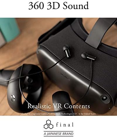 Final E500 – Premium 3 D Spatial Audio Earphones for VR, ASMR, Gaming, and 360 Music – Unmatched Comfort and Versatile Device Compatibility in Black