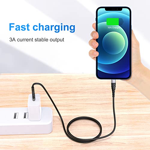 10 ft USB C Cable 3-Pack – Ultra-Fast Charging Type C Charger for Samsung Galaxy S21/S20/S10/S9, LG V50, Moto G Series – Durable Long Reach Power & Data Transfer Cord for Home & Office Use