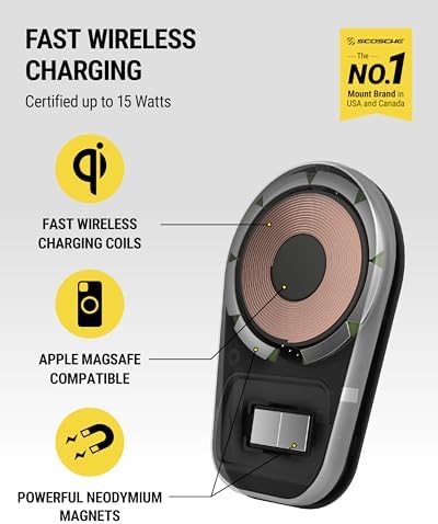 Scosche MPQ5 RKi-BP0 Magic Plate Replacement for Enhanced Compatibility with Scosche Magic Mount Systems – Ideal for Non-Magnetic & Charge Mounts, Optimized for Quick Installation and Device Security