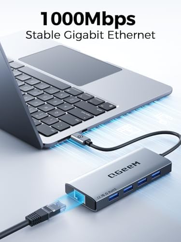 Unlock Seamless Connectivity with the QGee M 9-in-1 USB C Hub – The Ultimate Multi-Port Adapter for High-Speed Data Transfer, 4 K HDMI Output, and 100 W Power Delivery – Perfectly Compatible with Mac Book Pro, Air, i Pad, Dell, HP, Lenovo, and Chromebook – Compact, Stylish Blue Design for On-the-Go Professionals and Creatives