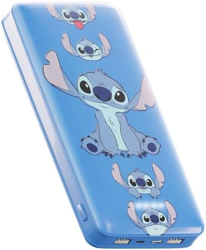 Lilo and Stitch 10,000 m Ah Disney Power Bank – Universal Portable Charger for Smartphones and Tablets – Fast USB Charging for On-the-Go Disney Fans – Ideal Gift for Men, Women, and Teens – Stylish and Lightweight Accessory for Everyday Use