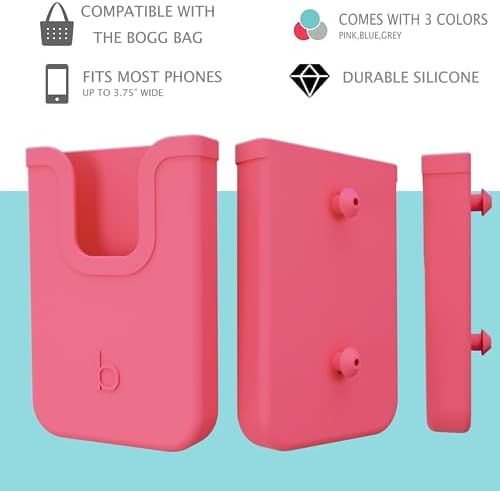 Silicone Phone Holder for Bogg Bags – Stylish and Functional Beach Accessory for i Phone & Android – Lightweight, Easy-to-Clean Vibrant Blue Attachment for Secure Device Protection During Outdoor Activities – Perfect for Sand and Surf Adventures