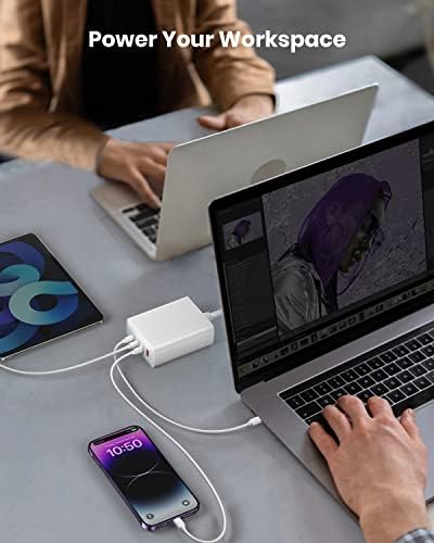 GEEKERA 160 W 6-Port USB C Fast Charging Station – Ultimate Multiport Wall Charger with 4 USB-C & 2 USB-A Ports – High-Speed Power Hub for i Phone 16, i Pad Pro, Mac Book, Samsung Galaxy, Pixel, & Nintendo Switch – Compact & Portable Design for Efficient Device Charging at Home or On-the-Go