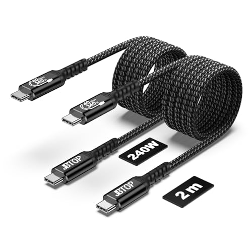 Ultra-Fast 80 Gbps USB-C Charging Cable – 1.5 FT Thunderbolt 5/4/3 Compatible – 240 W Power Delivery for i Phone 16/Pro/Plus/Pro Max & Samsung Galaxy – Dual 8 K/Single 16 K Video Output for Maximum Performance – Unmatched Speed & Durability for Tech Enthusiasts