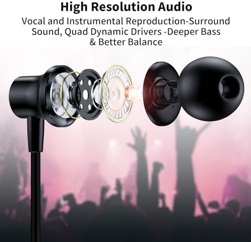 Revolutionary Noise-Canceling USB C Earbuds for i Phone 16 & Galaxy Z Flip Fold 6 – Advanced Wired Headphones Featuring Magnetic In-Ear Design & Integrated Mic for Superior Call Clarity – Universal Compatibility with i Pad, One Plus, Samsung, and Pixel – Exceptional Audio Performance for Music Lovers & Gamers on the Move