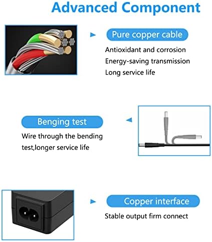 19 V DC Power Supply Adapter for LG Monitors – Reliable Replacement Power Cord for 19″ to 32″ LCD/LED Displays – Enhance Performance with Durable, Lightweight Design and Safety Features