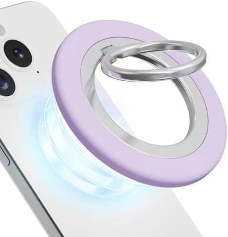 Magnetic Dual-Sided Phone Ring Holder in Elegant Purple – Ultimate Grip and Kickstand for i Phone 12-16 Series – Experience Unmatched Hands-Free Functionality and Enhanced Device Control for Everyday Use