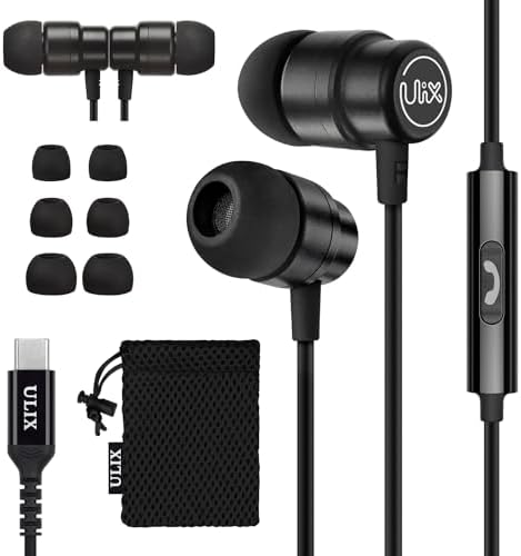 Uli X Rider Magnetic USB-C Earbuds – Premium Audio Experience for i Phone 15 Pro Max & Samsung Galaxy S23 Ultra – Noise-Isolating Design with 5-Year Warranty – Ergonomic Comfort for Music, Gaming, and Podcasts – Fast Charging & Data Transfer Capability