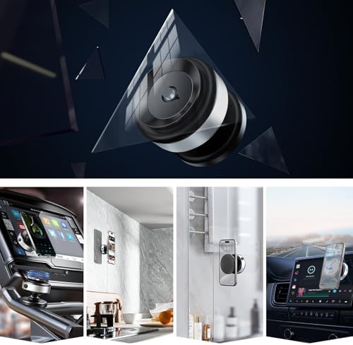 Revolutionary Electric Vacuum Magnetic Suction Car Phone Mount – Ultimate 360-Degree Rotating Smartphone Holder with Strong Suction for Cars, Gym, and Kitchens – Compatible with All Devices for Hands-Free Navigation and Workout Tracking