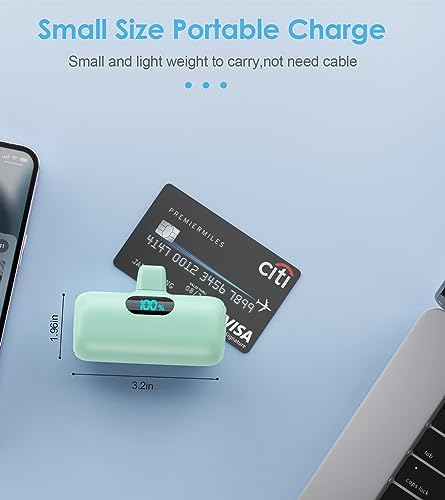 Ultra-Compact 5000 m Ah Power Bank – High-Speed USB-C Mini Portable Charger with LCD Display, Perfect for i Phone 16/15 Series & Android Devices – Lightweight Battery Pack for Travel and Daily Use, Enhanced Compatibility & Fast Charging Solutions