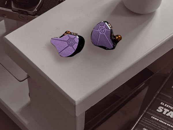 Elevate Your Audio Experience with Keephifi CCZ BC04 Wired Earbuds – Lightweight Hi-Fi IEMS Featuring Advanced Dynamic Hybrid Dual Drivers for Crystal Clear Sound Quality, Perfect for Gaming, Music Lovers, and Hands-Free Communication – Stylish Purple Design with Integrated Microphone for Enhanced Compatibility and Comfort