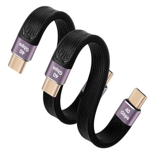 Ultra-Fast 8.5-Inch USB C Cable – Thunderbolt 4 Type-C C to C with 40 Gbps Data Transfer & 240 W PD Fast Charging – 8 K@60 Hz Video Output Compatible with i Phone 16 Pro Max, Mac Books & External SSDs – Perfect for Travel & Efficient Workspaces