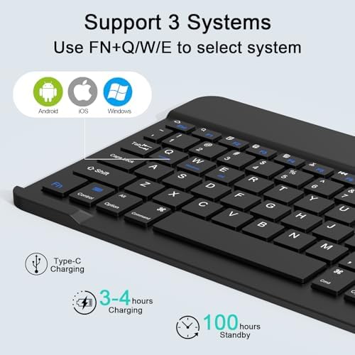 Sleek Wireless Keyboard and Mouse Combo – Rechargeable Bluetooth & 2.4 GHz USB for i Pad, Smartphone, PC & Laptop – Ergonomic Design for Ultimate Comfort in White – Elevate Your Workspace Efficiency!